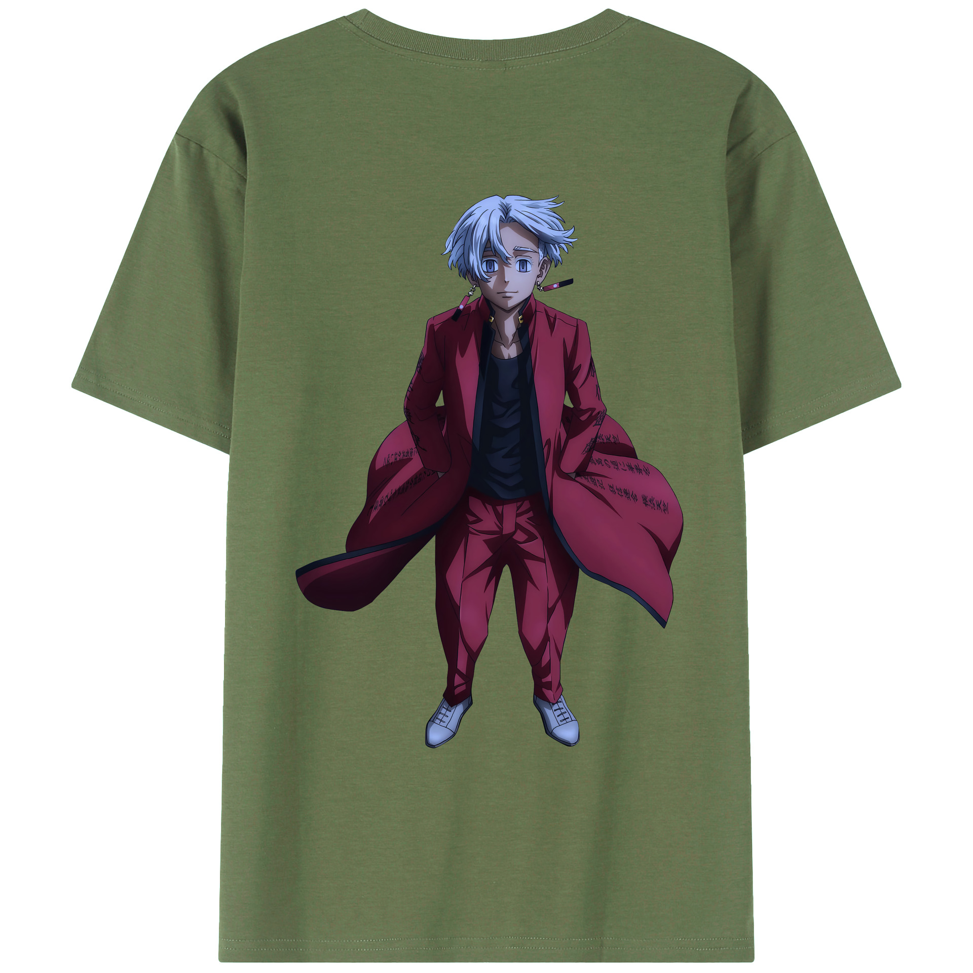（画像用） 東京リベンジャーズ Tokyo Revengers 綿100％ メンズ半袖Tシャツ（バックプリント） 通気性